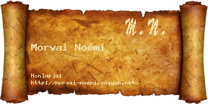 Morvai Noémi névjegykártya